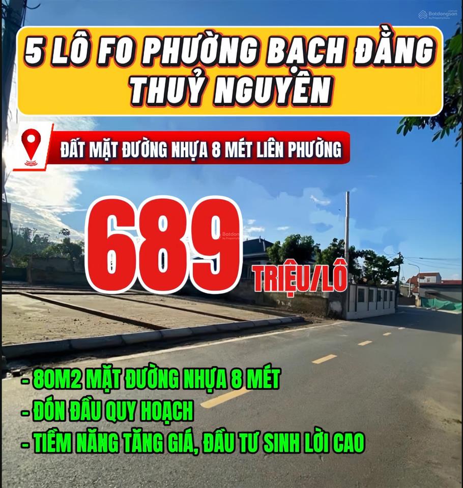 Đất mặt đường nhựa liên phường, dân cư đông, gần trường cấp 2 giá chỉ hơn 600 triệu