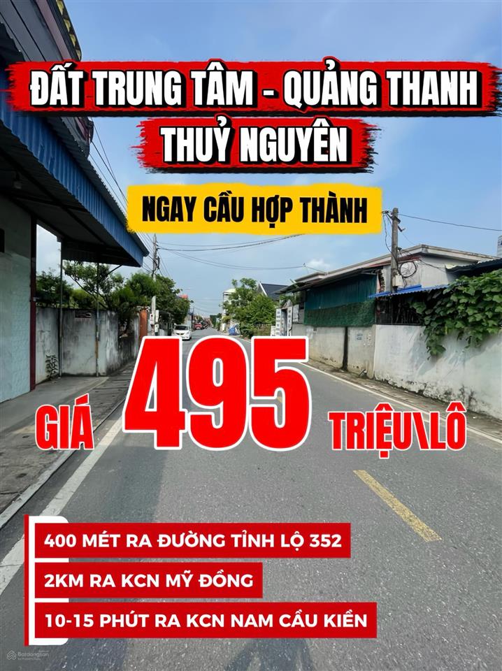 Đất trung tâm quảng thanh, giá hơn 4** triệu, dân cư đông