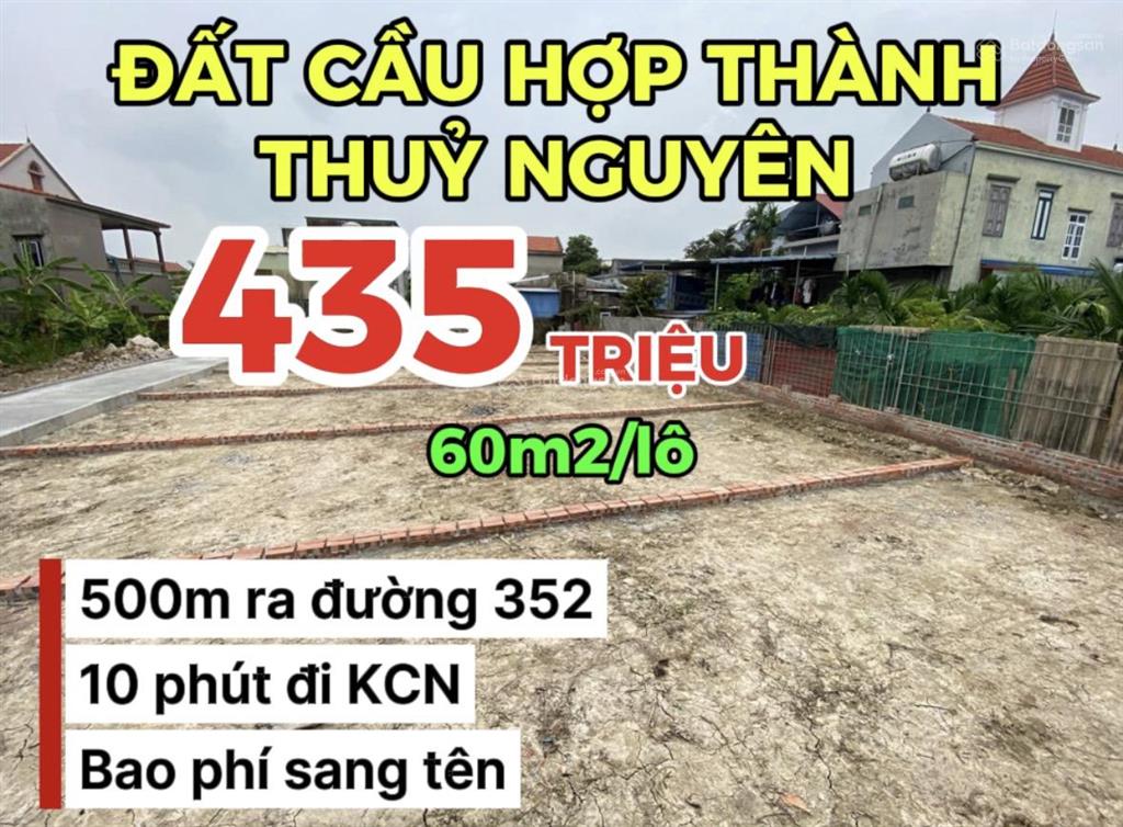 Bán đất tại lê ích mộc, hải phòng, giá ưu đãi 435 triệu, 60m2