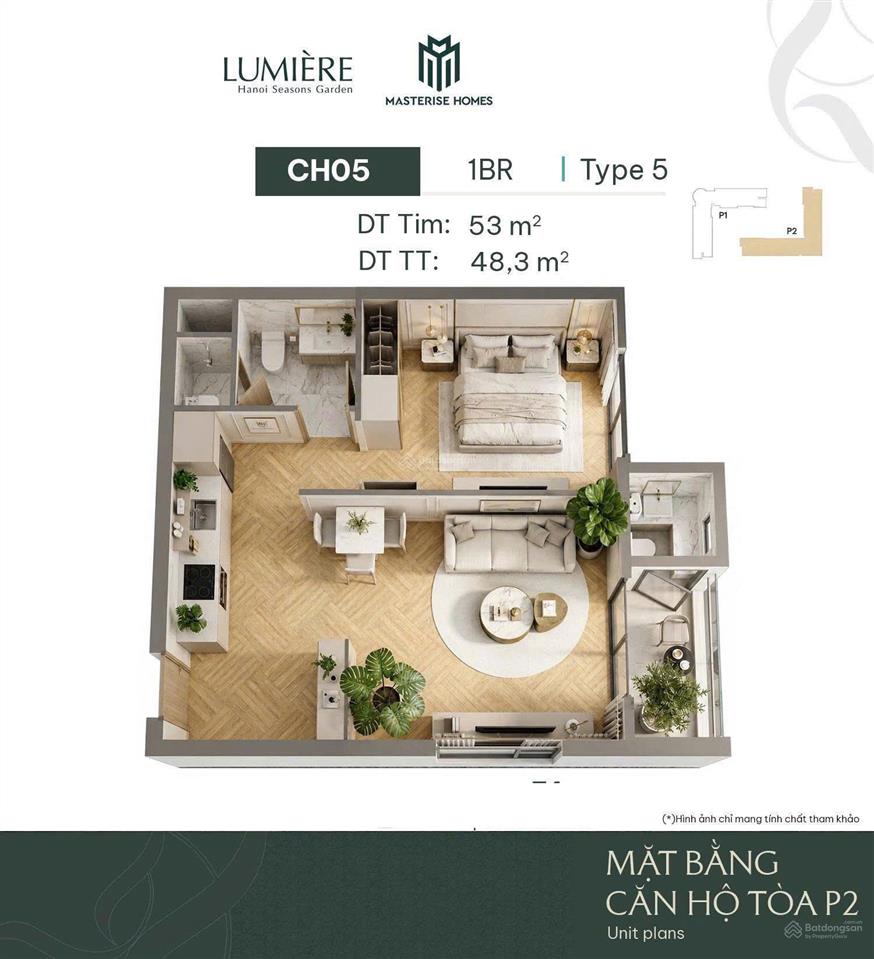Cập nhật giá & quỹ căn 1pn tại hanoi seasons garden (masteri cao xà lá) tại nguyễn trãi, hn
