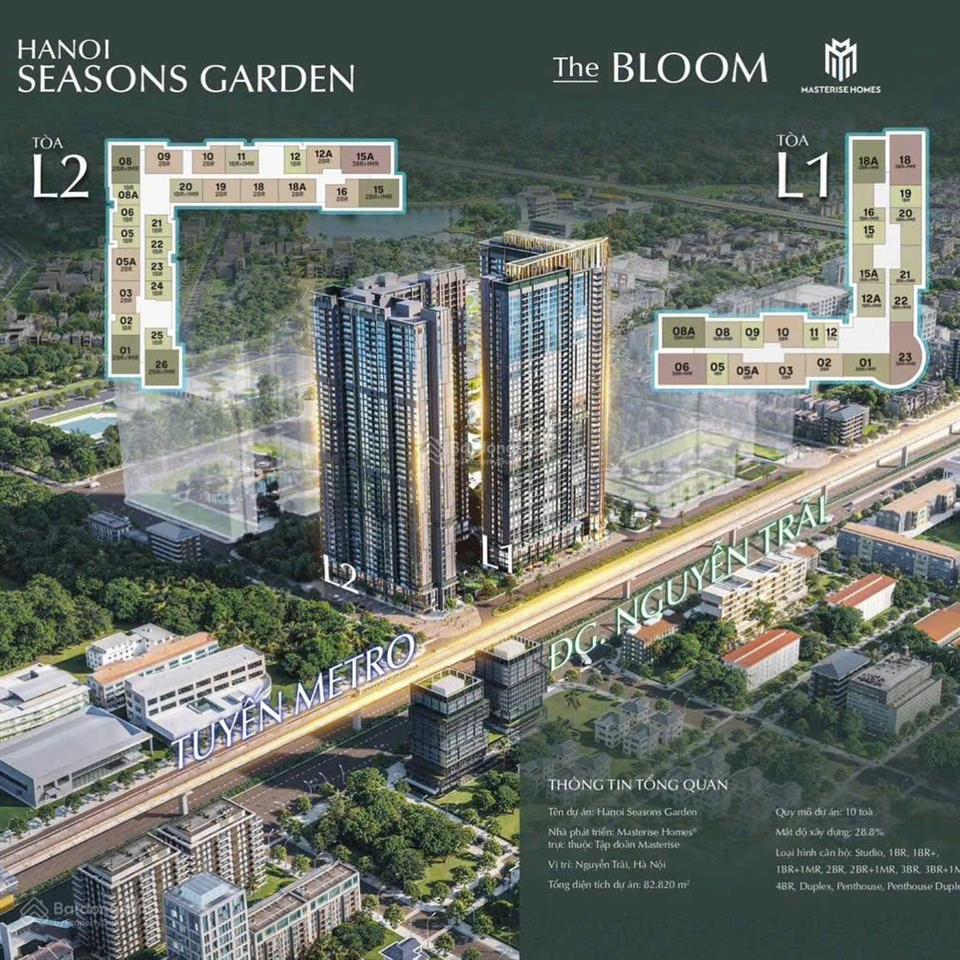 Căn 3pn masterise cao xà lá kinh cong l0w e tràn viền dt 99m2 giá tốt nhất chỉ 125 triệu/m²