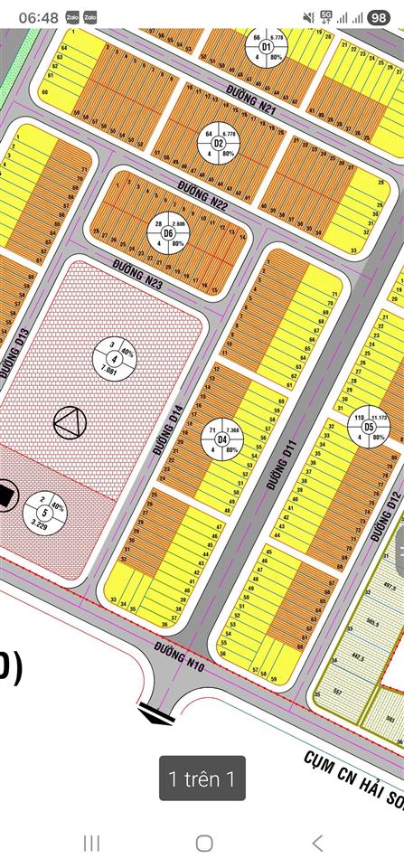 Lô góc 2mt the sol city 195m2 đối diện cum kcn lớn giá 6.95 tỷ  0904 787 ***