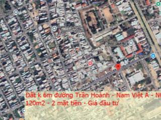 Cần bán lô đất 2 mặt tiền kiệt 6mđường trần hoành  khuê mỹ  ngũ hành sơn  diện tích 120m  6 tỷ
