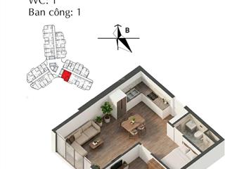 Bán cc vân bay tower, 3,7 tỷ, 56 m2, đẹp, nhiều tiện ích tại đông xá, vân đồn, quảng ninh