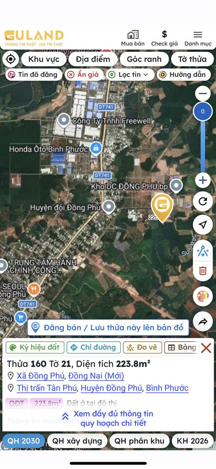 Bán đất tại tân phú, 390 triệu vnd, 223.8 m2, pháp lý đầy đủ