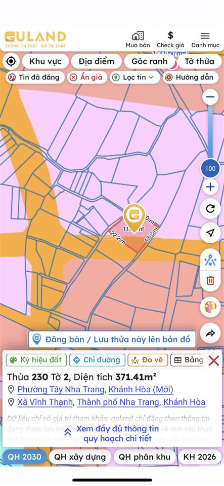 1176,5m2 hẻm phú bình, thôn phú thịnh, xã vĩnh thạnh, nha trang chỉ 2tỷ100