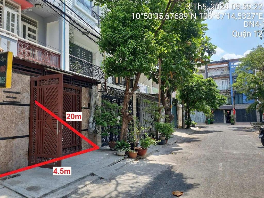 4,5 x 20 = 6 tỷ 850 nhà kdc an sương đường dn41, tân hưng thuận, quận 12