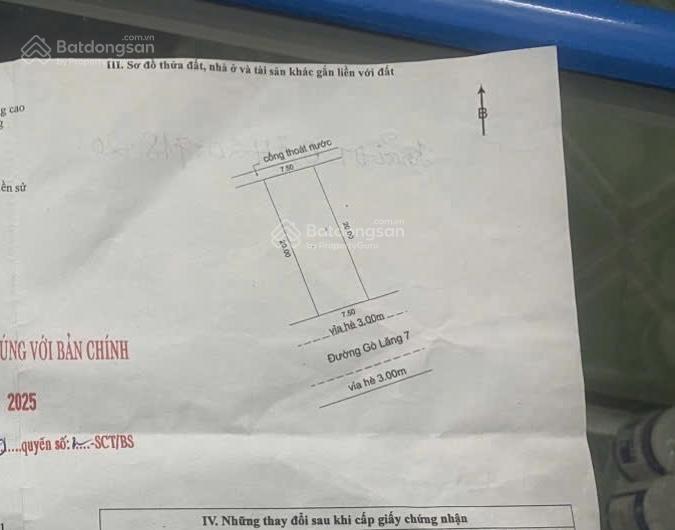 Hàng hiếm tại đường gò lăng 7, 2,8 tỷ, 150m2, đất thổ cư, pháp lý đầy đủ