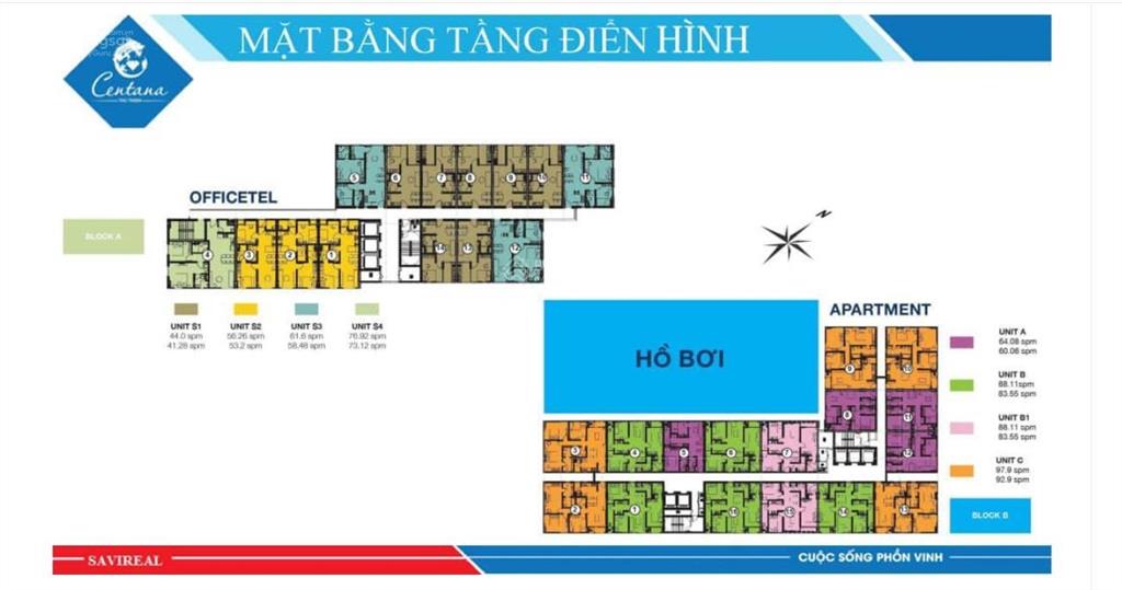 Bán căn hộ offictel 2 phòng ngủ full nội thất centana thủ thiêm giá 4,299 tỷ, sổ hồng