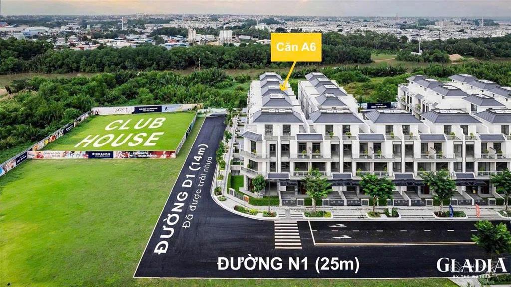 Hot  bán nhà phố liền kề ngang 6m dài 19 gladia by the waters giá 29,5 tỷ , pháp lý hoàn thiện