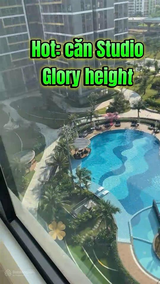 Hot  bán căn studio glory height tầng 11 view hồ bơi cực chill, liền kề vincome giá 2,599 tỷ