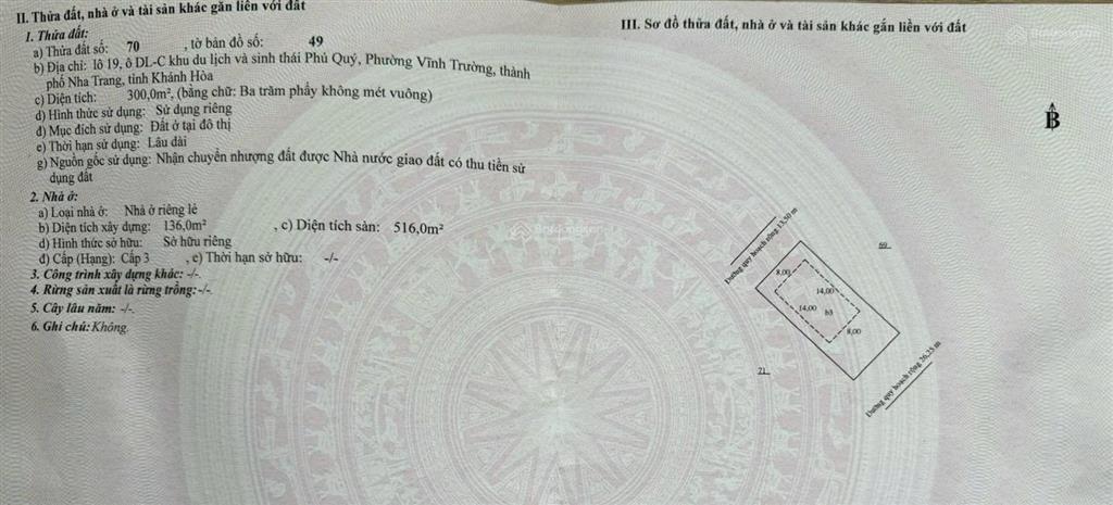 Bán biệt thự mặt biển an viên nha trang (2 mặt đường) đối diện bãi tắm  300m2 giá 100 tỷ