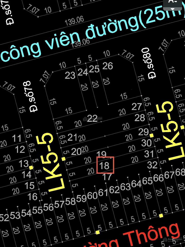 Đất gói 5, kđt mỹ gia  đường số 78 rộng 14m  giá 48 triệu/m2