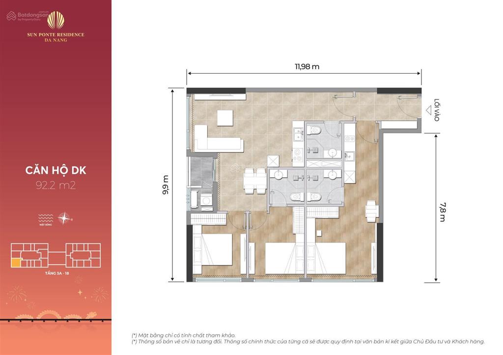 Mình chính chủ căn góc 10 tòa t1 view sông hàn, diện tích 92,2m chỉ 78tr/1m2. bán nhanh cắt lỗ