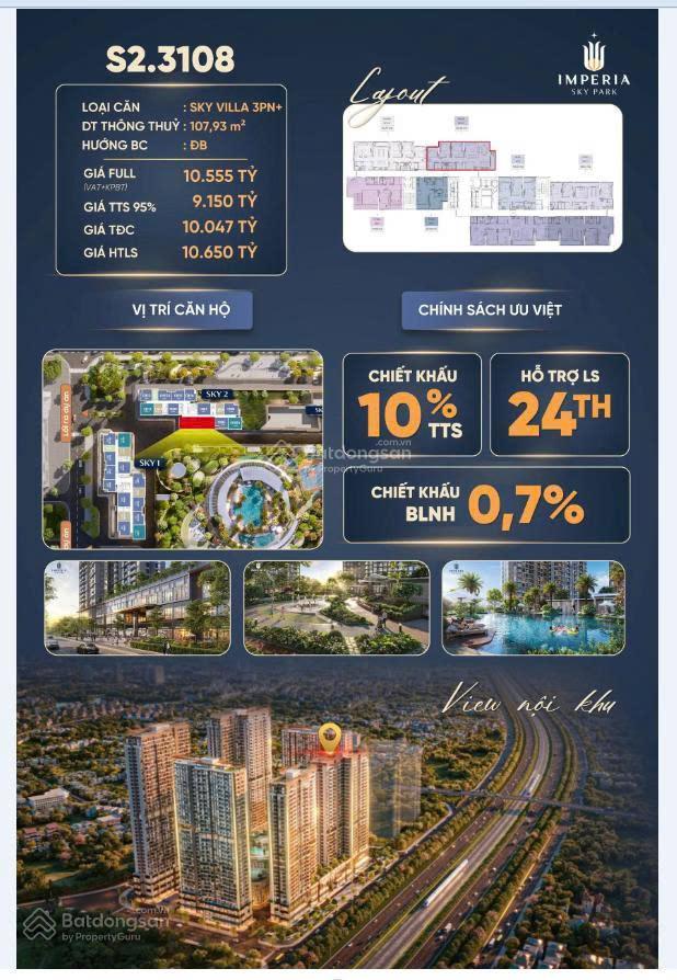 Penhouse tầng 31, mik an khánh giá chỉ 8,3 tỷ d tích thông thuỷ 98,5m full vat,ký mới cđt