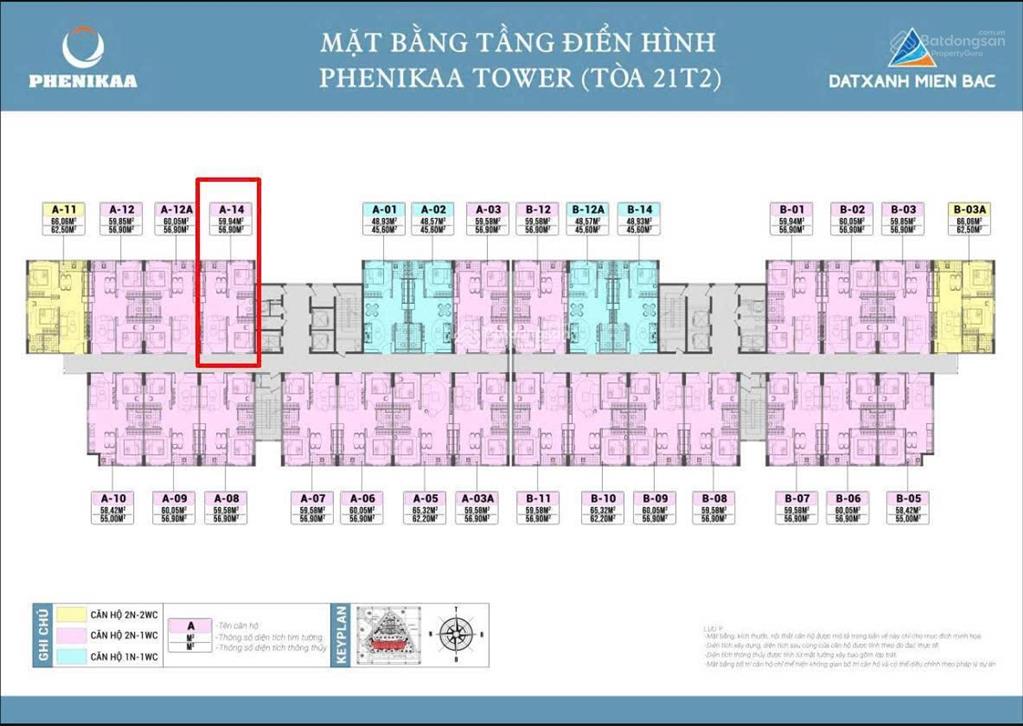 Chính chủ em bán căn hộ 2pn 1vs tòa t2 phenikaa hòa lạc, 57m2 hòa lạc thạch thất