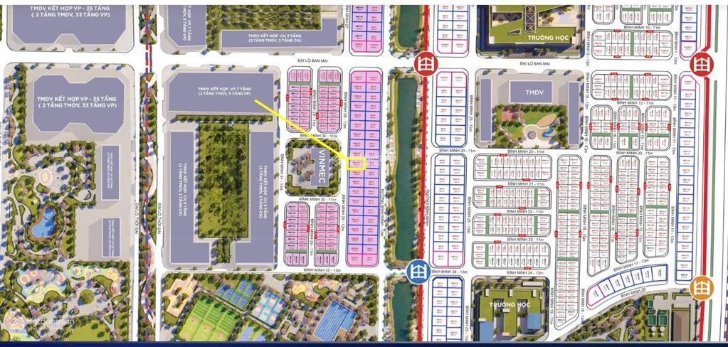 Biệt thự song lập vinhomes đan phượng wonder city, dt đất 228 m2, xây 4 tầng