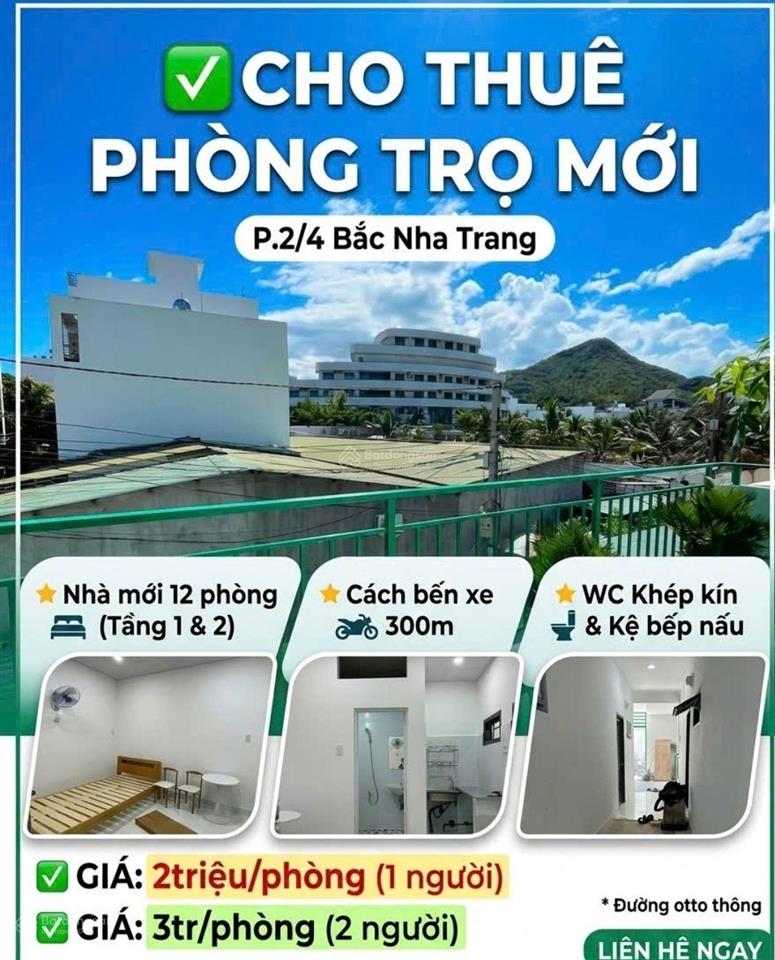 Cho thuê phòng trọ 2/4.bắc nha trang