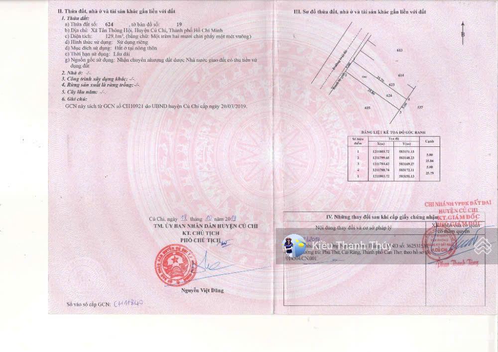 129m2/ 1 tỷ 280tr. đ.liêu bình hương, tân thông hội. kinh doanh sầm uất, 1 lô duy nhất giá cực hot