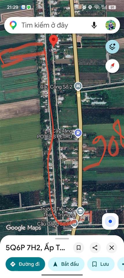 Đường đan cách đường nhựa khoảng 500m (đường có kế hoạch làm đường nhựa mặt đường 3.5m