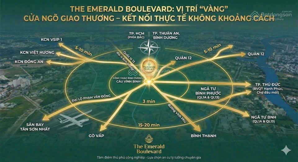 Bán gấp căn hộ the emerald boulevard 62 triệu / m2, 83m2, 3pn, 3wc tại quốc lộ 13, bình dương
