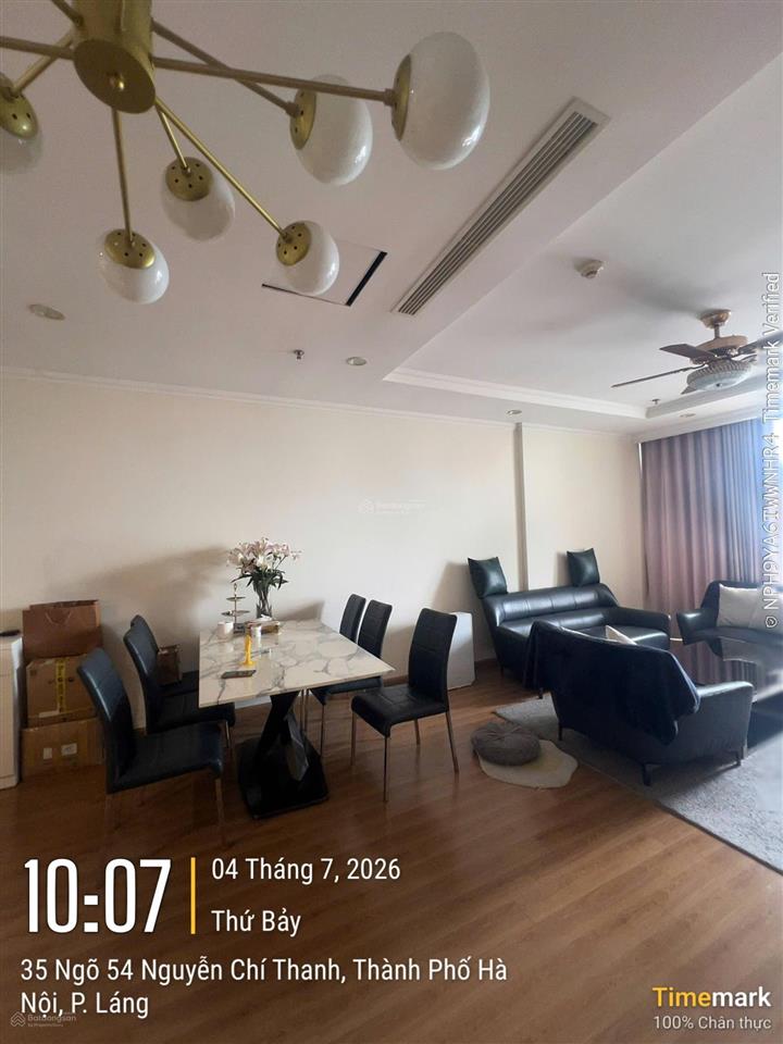 Cho thuê căn hộ vinhomes 54a nguyễn chí thanh, 120m², 3pn vào ở luôn chỉ 25tr/th