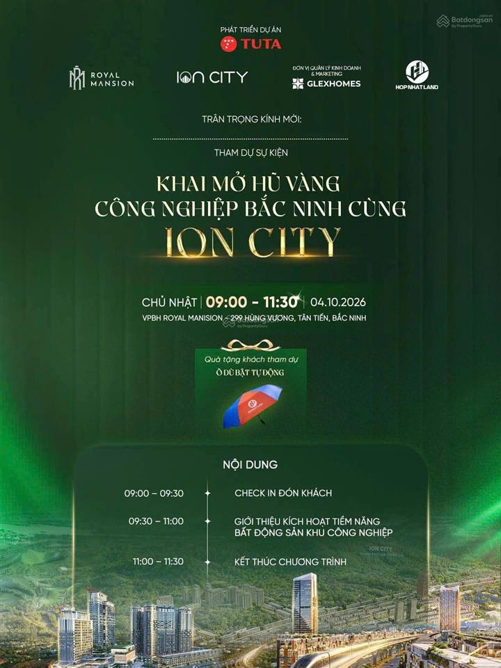 Đất nền liền kề phố chỉ dự kiến 2,9 tỷ tại ion city