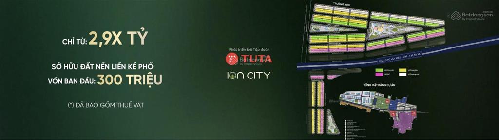 Ion city giá rumor chỉ 2,9 tỷ  vốn từ 300 triệu
