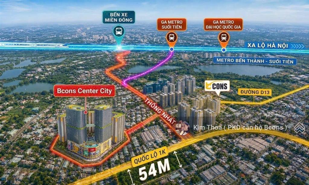 Chính chủ bán căn hộ bcons center city 2pn2wc giá 2,91 tỷ/căn, y hình view hồ đá. tt chỉ 132 triệu