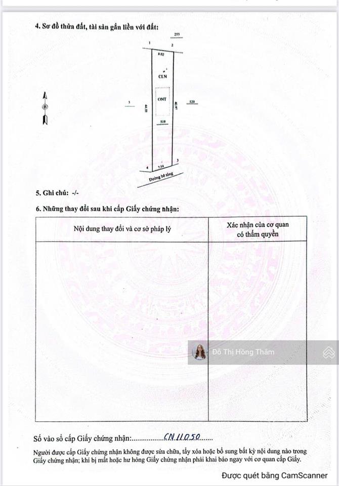 Cần bán gấp giảm giá mảnh đất 629m, cách trục chính đồng chanh 30m, gần khu công nghiệp giá 8tr/m