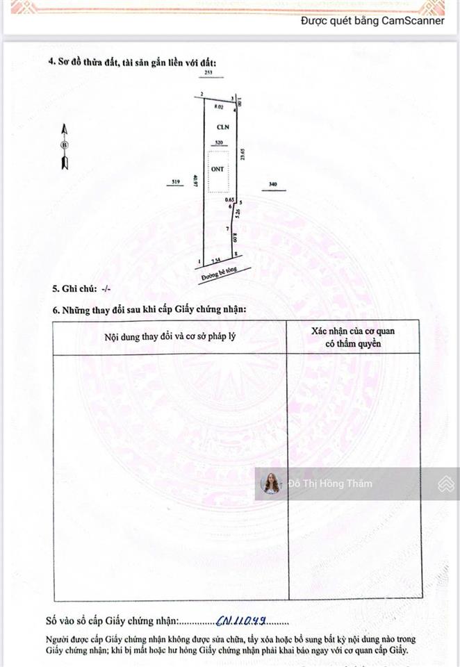 Cần bán gấp giảm giá mảnh đất 629m, cách trục chính đồng chanh 30m, gần khu công nghiệp giá 8tr/m