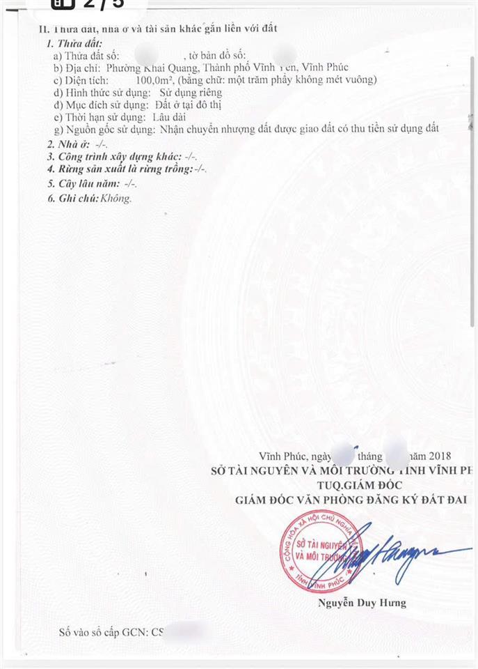 Bán gấp lô đất kinh doanh đỉnh  băng 2 phan chu chinh sát chung cư an phú dt100m mt5m 5,2 tỷ sđcc