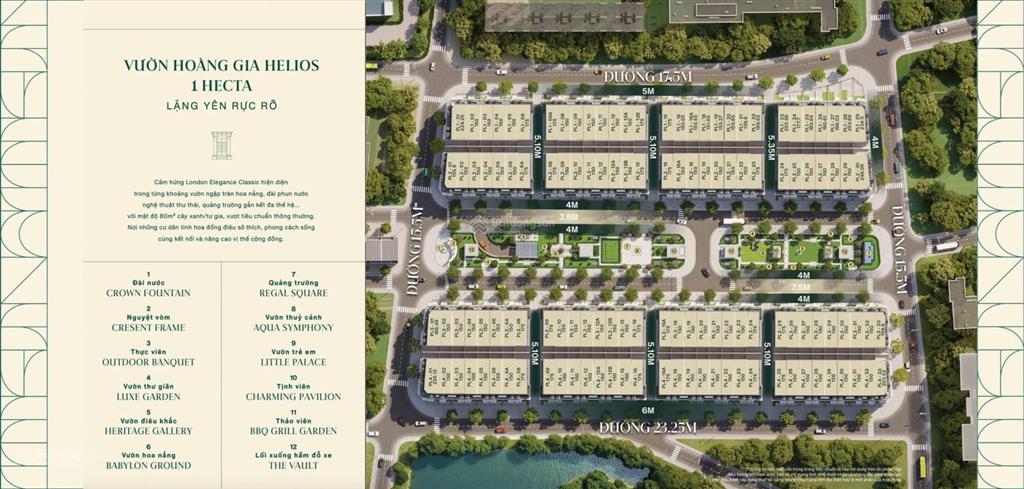 Dinh thự hoàng gia the park lane linh đàm, an ninh 3 lớp, bãi đỗ xe ngầm riêng tư 300 slot
