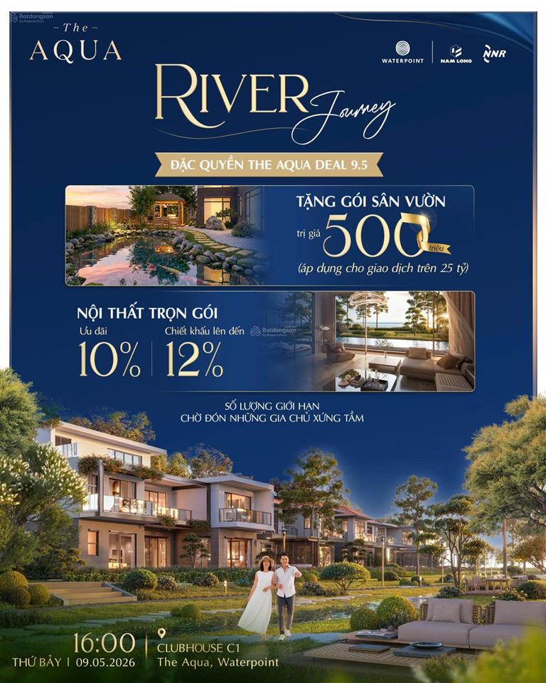 Bán căn dinh thự góc ven sông waterpoint  1.302m2  giá cực hiếm 5pn ưu đãi tốt.