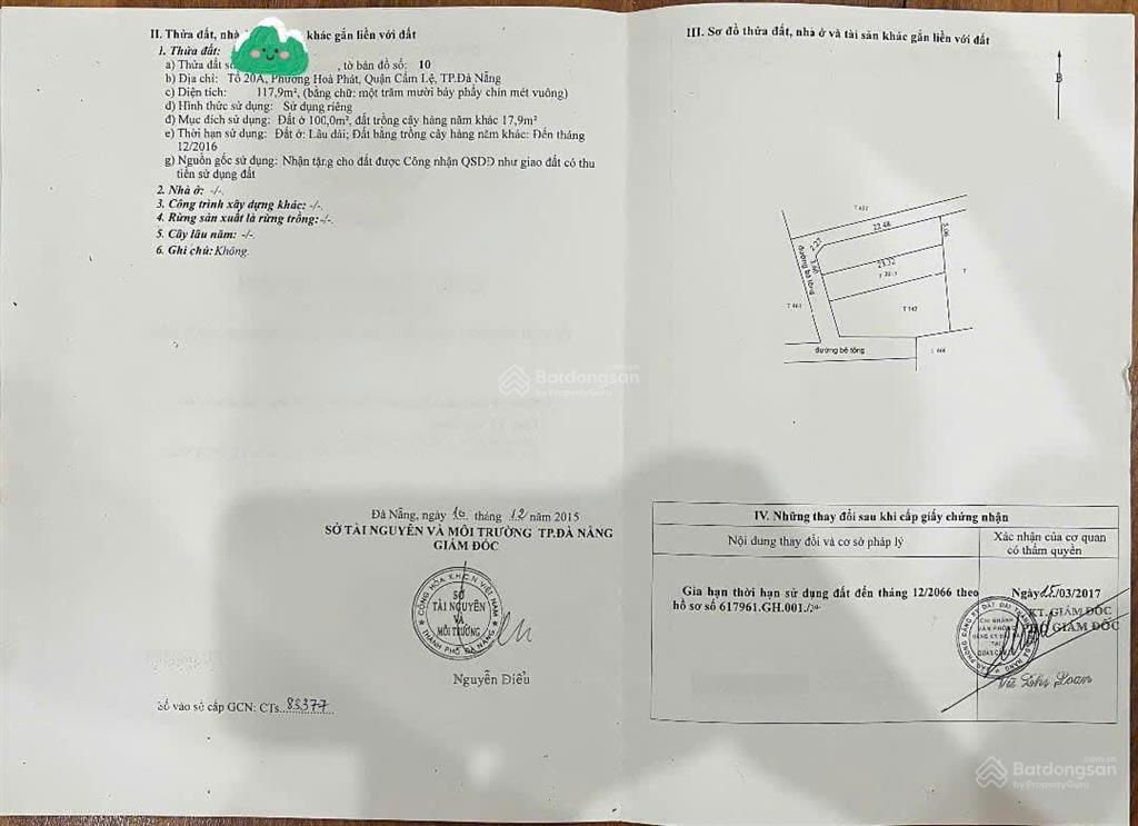 Tôi chính chủ bán đất 2 mặt kiệt 699 tôn đản, phường hòa phát , quận cẩm lệ, tp. đà nẵng