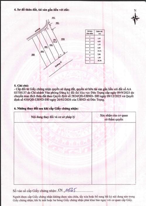 Bán đất nền trung tâm đức trọng  cách chợ đầu mối 800m  mặt tiền đường nhựa 15m