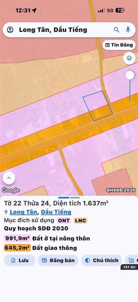 Bán đất ở xã dầu tiếng, 12 tỷ, 1183 m2, mặt tiền 26.6m