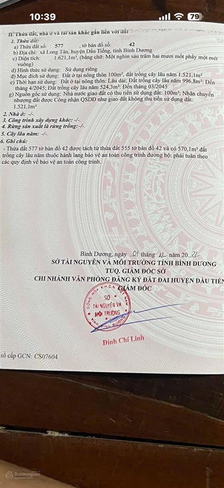 Bán đất tại xã dầu tiếng, 14 tỷ, 1621 m2, mặt tiền 35m, pháp lý đầy đủ, giá cực chất