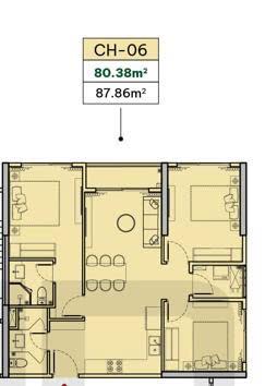 Căn 3pn đông nam, giá hời. 4.3tỷ/80.38m2, free dv 2 năm, the parkland  0344 131 ***