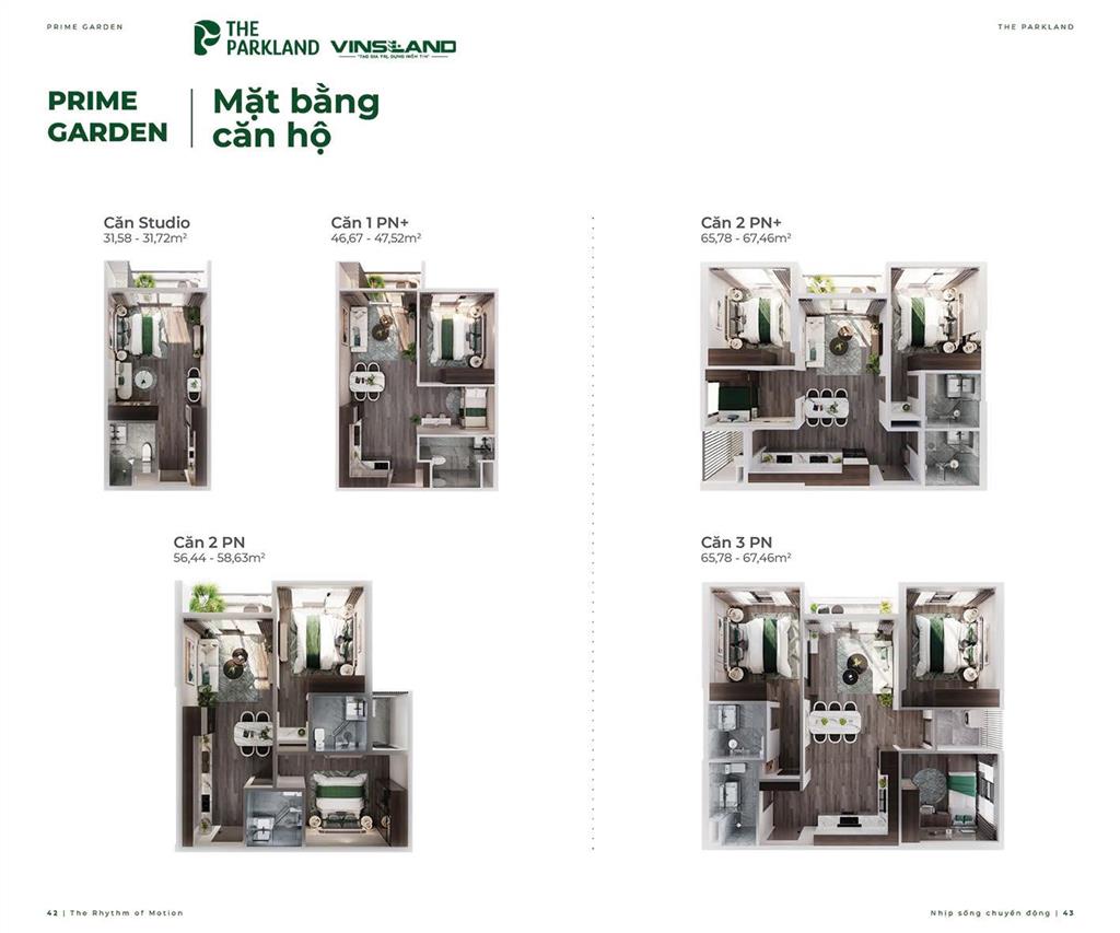 Căn 3pn đông nam, giá hời. 4.3tỷ/80.38m2, free dv 2 năm, the parkland  0344 131 ***