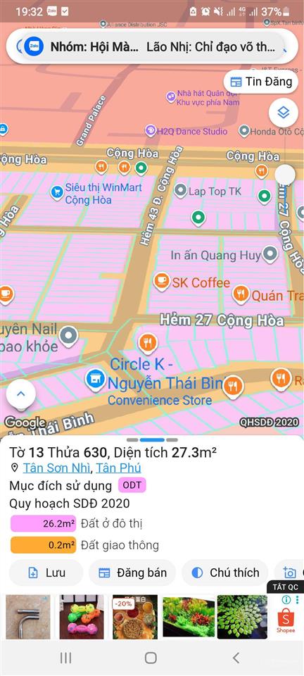Nhà sát mt đường cộng hòa  hxh 8m thông nguyễn thái bình, dt 4mx19m, khu trung tâm gần sân bay
