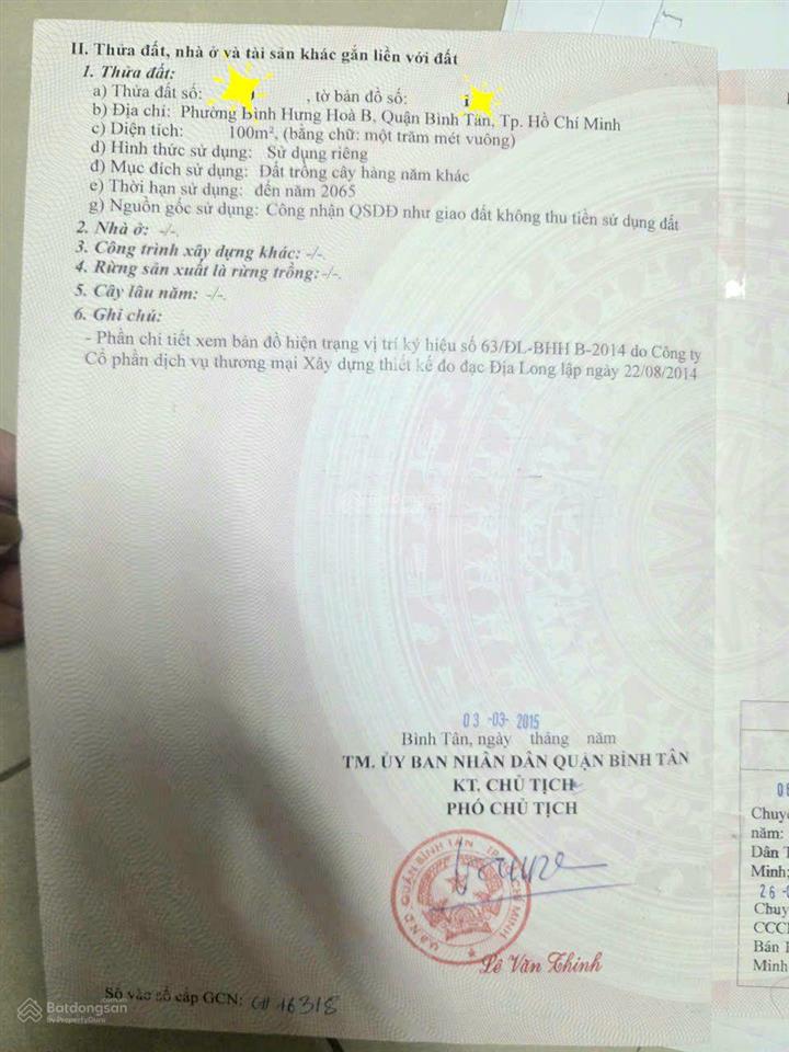 Mua đất, shr, tặng nhà  nhà đã có số, đường liên khu 4  5, bình tân