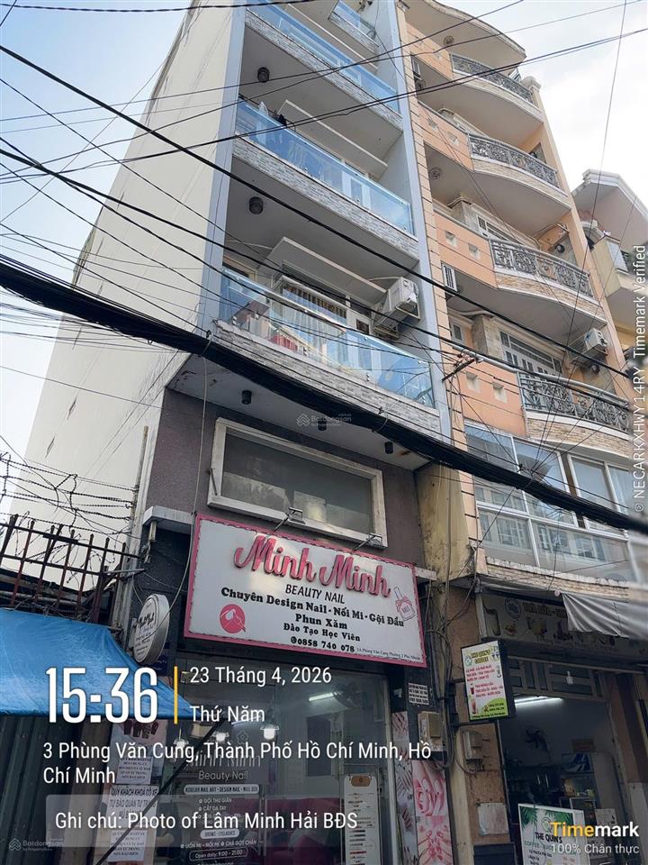 Bán nhà mặt tiền 1a phùng văn cung. p2. quận phú nhuận. 4 x 15m. 1 trệt 1 lửng 4 lầu. 18.3 tỷ tl