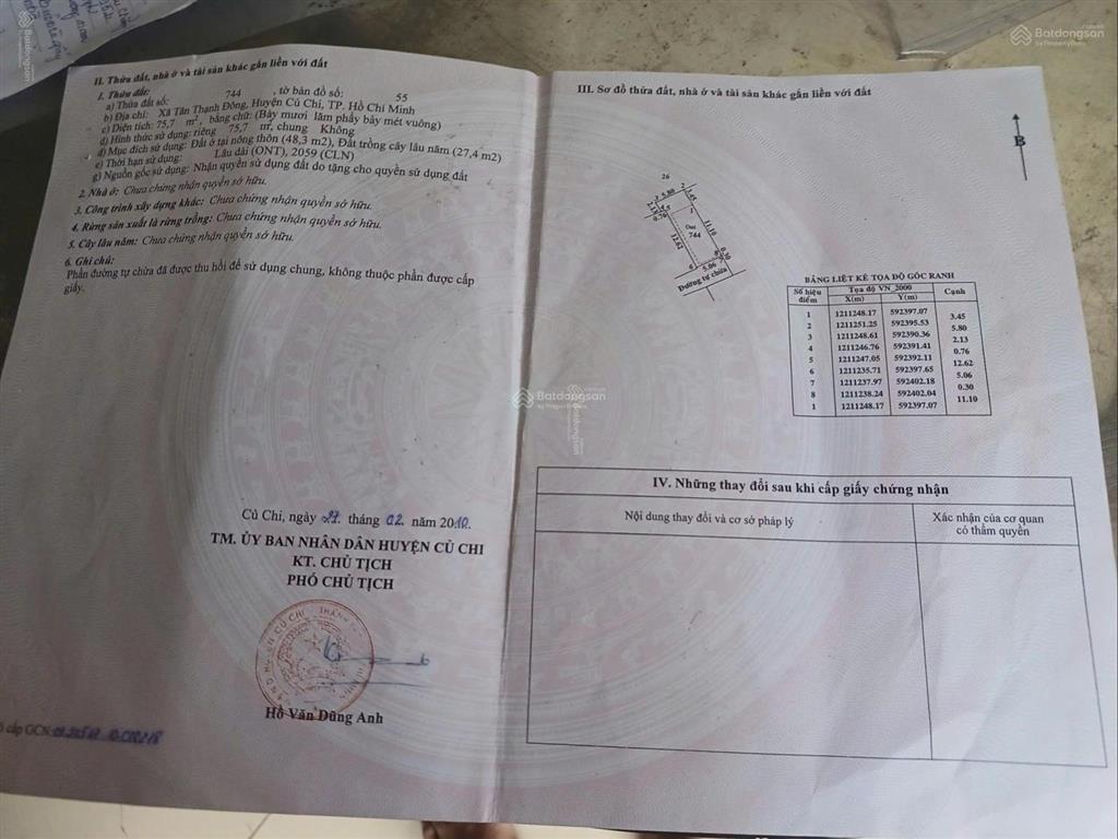 Bán nhà chính chủ nguyễn kim cương, tân thạnh đông, củ chi