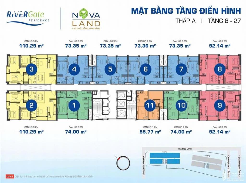 Bán căn hộ chung cư 3pn, 2wc, 92,14m2 tại 151  155 bến vân đồn, 10,2 tỷ