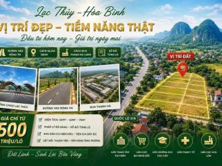 Đất 80m2 lạc thủy hòa bình | giá chỉ 500 triệu/lô.  0399 840 ***