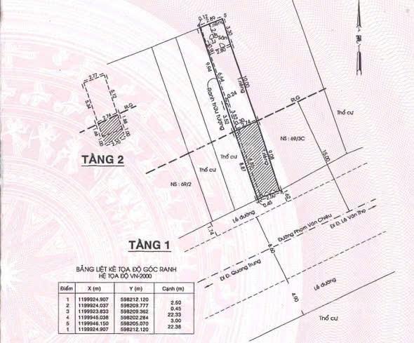 Nhà mặt tiền phạm văn chiêu , gò vấp . diện tích 39,8m2 ( thổ cư 100%) thực tế sử dụng tận hơn 65m2