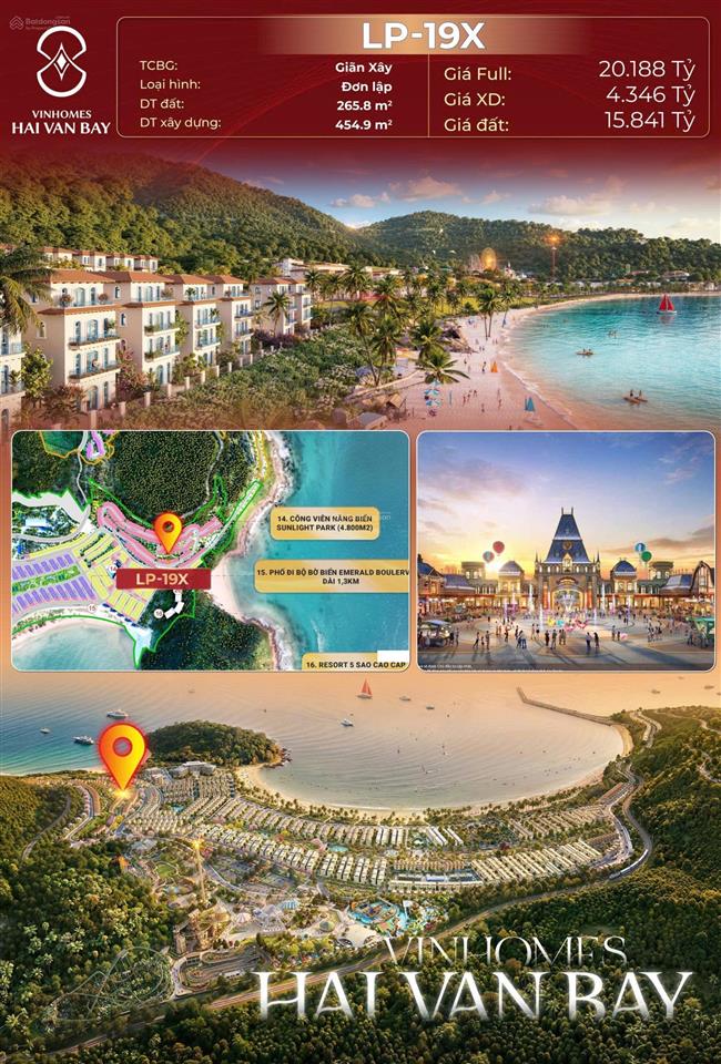 Nhà biệt thự vinhomes hải vân bay, 5,5 tỷ, 80m2  khu đảo ngọc
