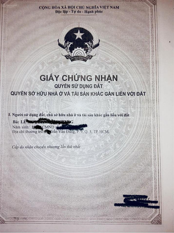 Bán nhà riêng đẹp, thoáng mát 87 trần văn đang, 6,5 tỷ, 27,7 m2