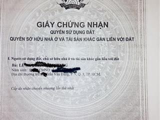 Bán nhà riêng đẹp, thoáng mát 87 trần văn đang, 6,5 tỷ, 27,7 m2
